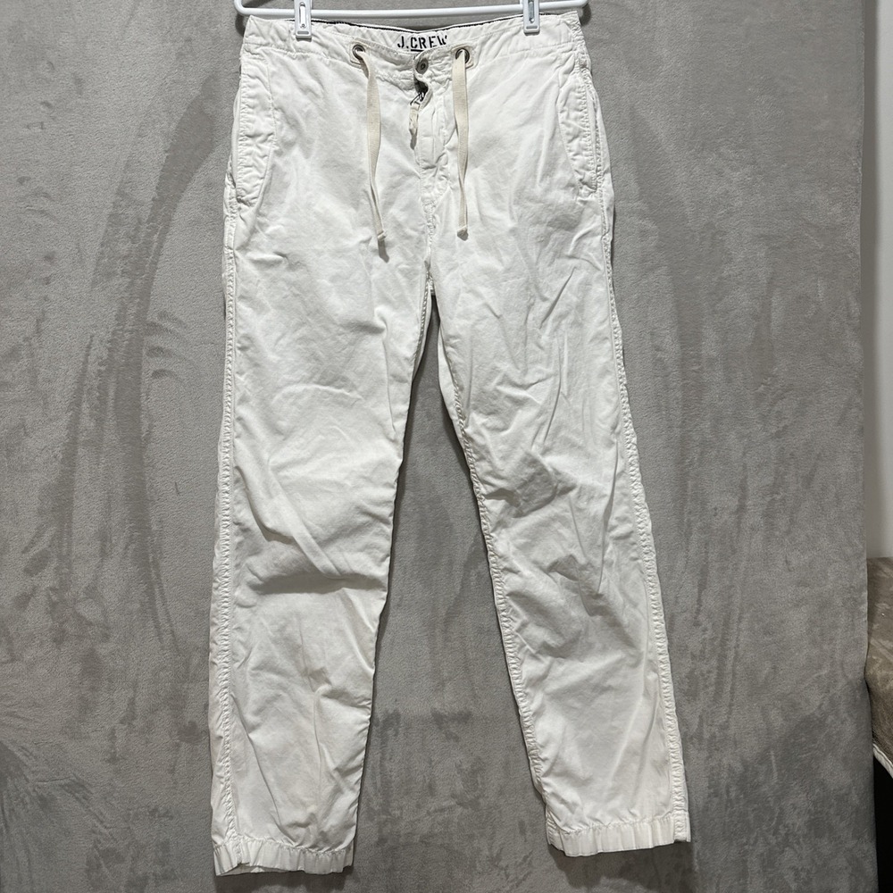 J Crew Surplus Ripstop Pant‎ Women's Size 31 White 100% Cotton